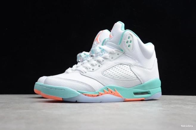 Rep TBkick Air Jordan Light Aqua 5 GS 440892-100 0723